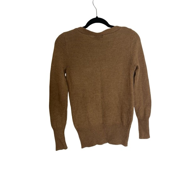 J.Crew Sweater Wool Mohair blend Women Size Small Brown w/ Buttons - Picture 2 of 11